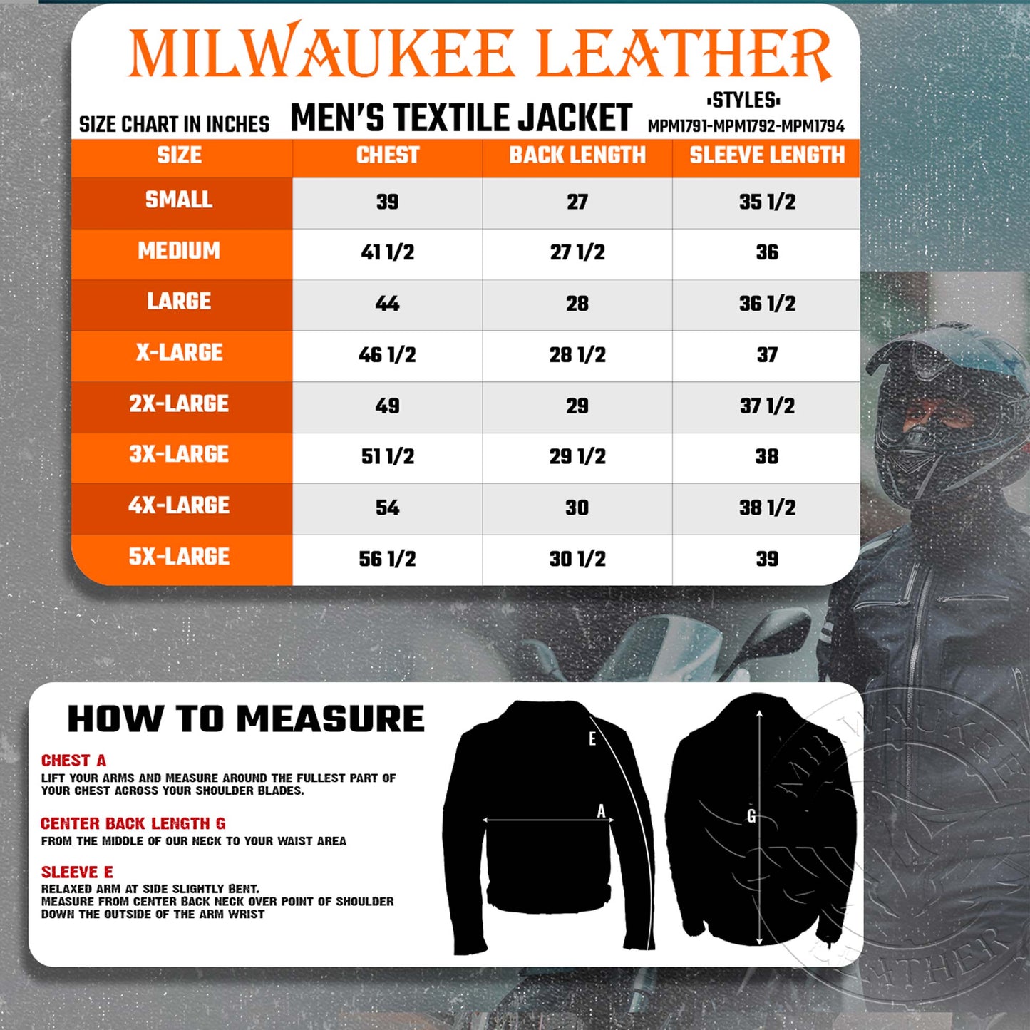 Milwaukee Leather MPM1792 Men's Black CE Armored Textile Motorcycle Jacket- All Season Biker Jacket