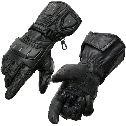 Milwaukee Leather SH717 Men's Black Gauntlet Protective Leather Gloves