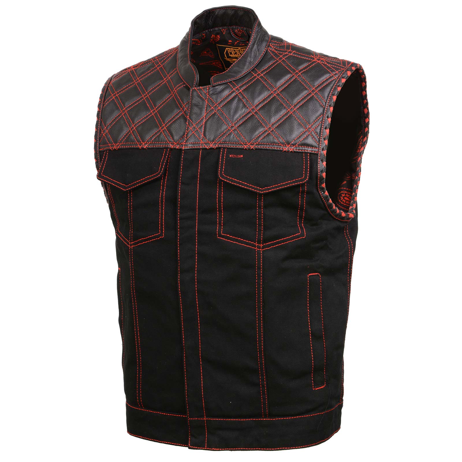 Milwaukee Leather MDM3036 Men's 'Wrecker' Black Denim and