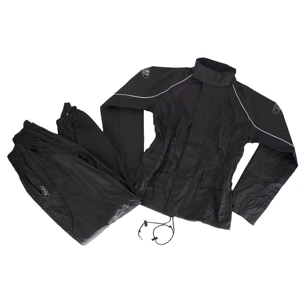 Joe Rocket 'RS-2' Womens Black Motorcycle Waterproof Rain Suit