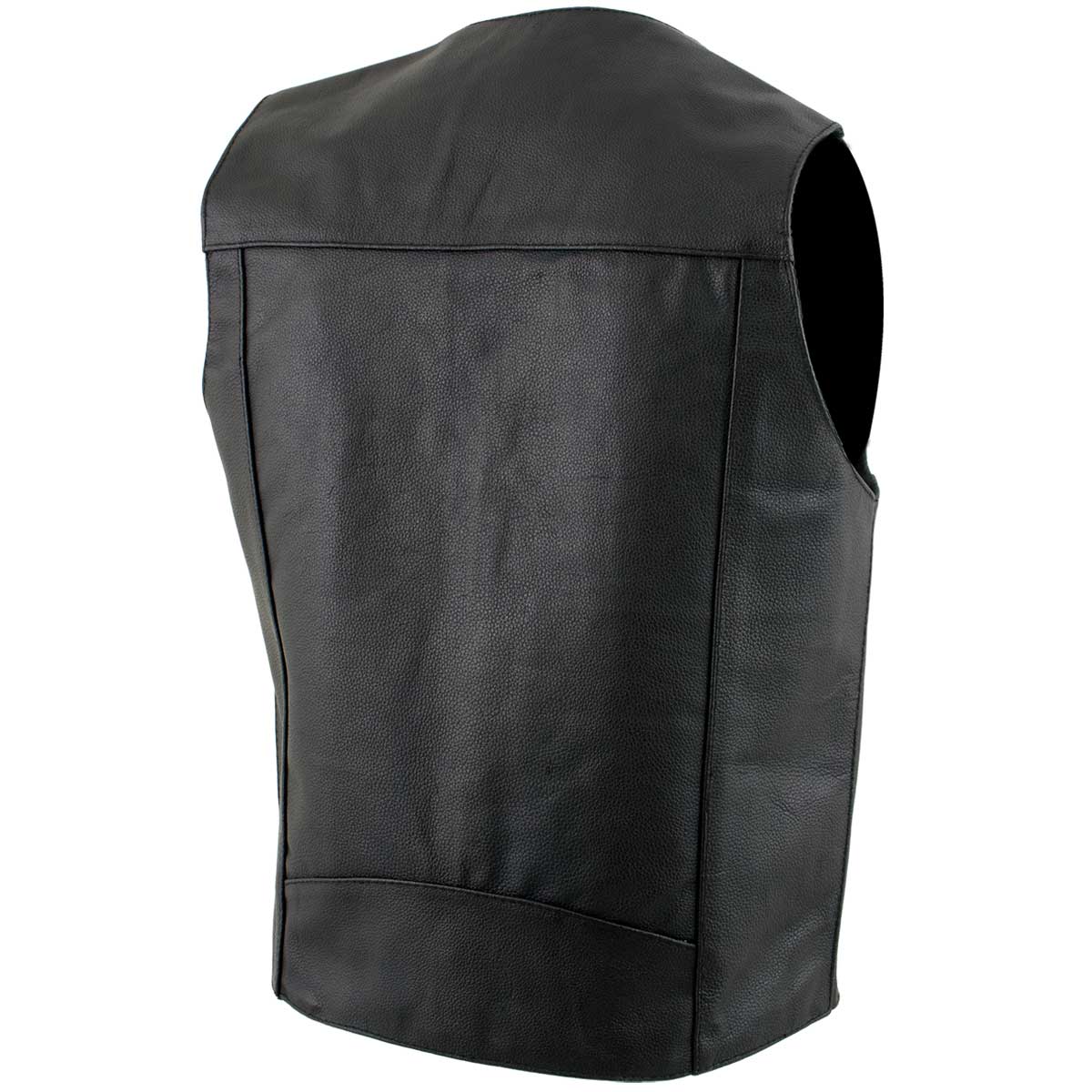USA Leather 1201 Men's Black Classic Club Style Motorcycle