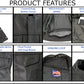 USA Leather 1205 Men's Black 'Combat Style' Motorcycle Biker Leather Vest