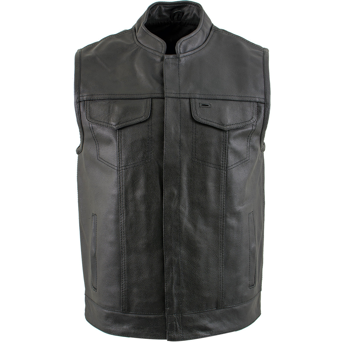 PU Leather Motorcycle Vest for Men Classic Vintage Riding Biker Vests Cut  Off Button Down Sleeveless Jacket with Pockets Black at  Men's  Clothing store