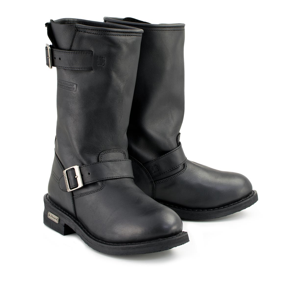 Xelement 1440 Men s The Classic Black Engineer Motorcycle Premium LeatherUp USA