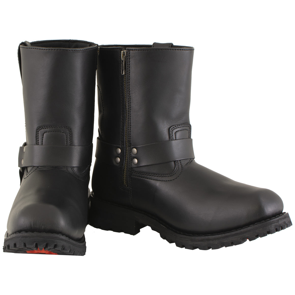 Mens harness boots with zipper online