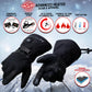 Milwaukee Leather MG17501SET Men’s Heated Black Leather/Textile Winter Gloves w/Battery/Harness Wire and i-Touch