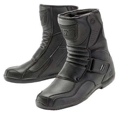 Joe Rocket Mens Solid Black Leather Mercury  Motorcycle Boots