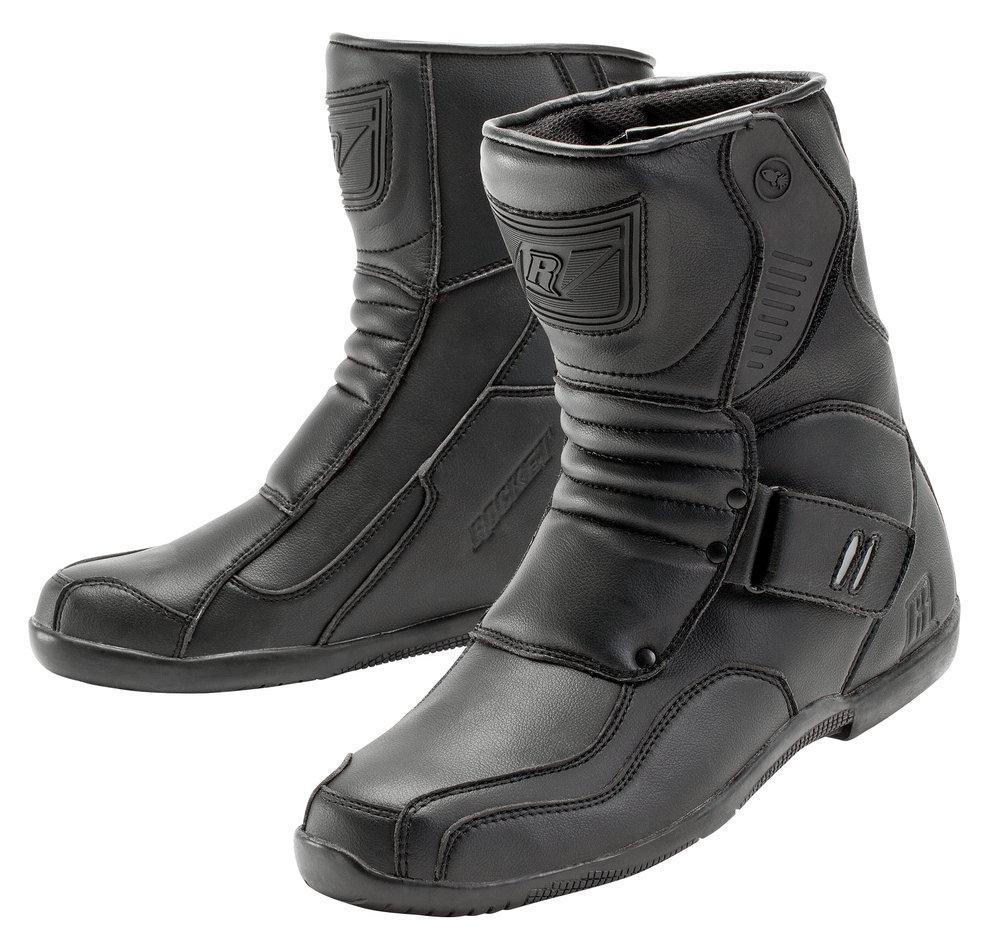 Joe Rocket Mens Solid Black Leather Mercury  Motorcycle Boots