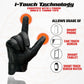 Milwaukee Leather MG7502 Men's Black Leather Gel Palm Motorcycle Gloves w/ i-Touch and Cool-Tec Technology