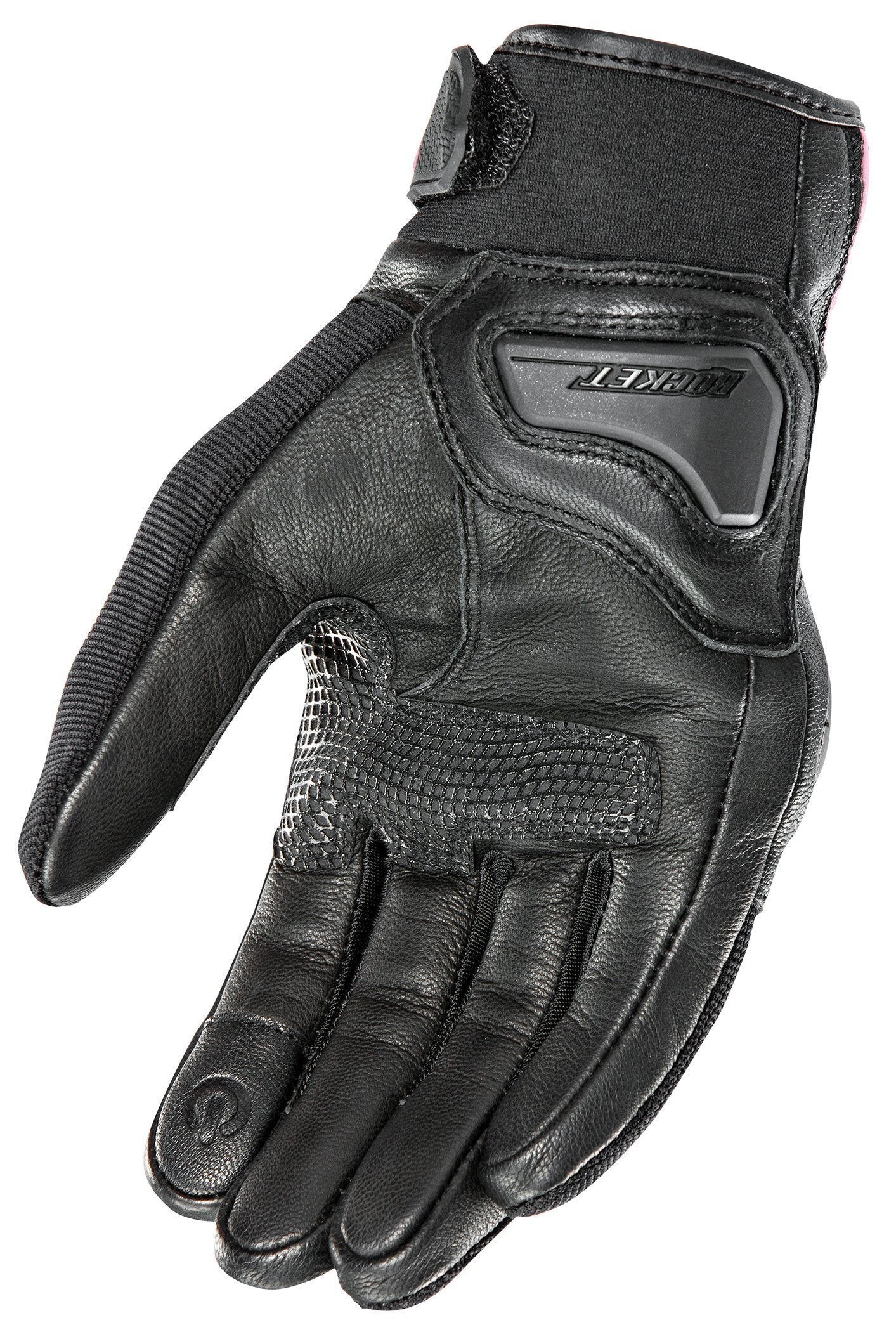 Joe Rocket Super Moto Women's Black/White/Pink Leather/Textile Gloves