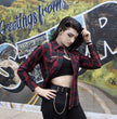 Hot Leathers FLL3009 Ladies Black and Red Flannel Long Sleeve Shirt