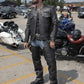 Hot Leathers JKM1028 Men's Black Leather MC Jacket with Zip Out Lining