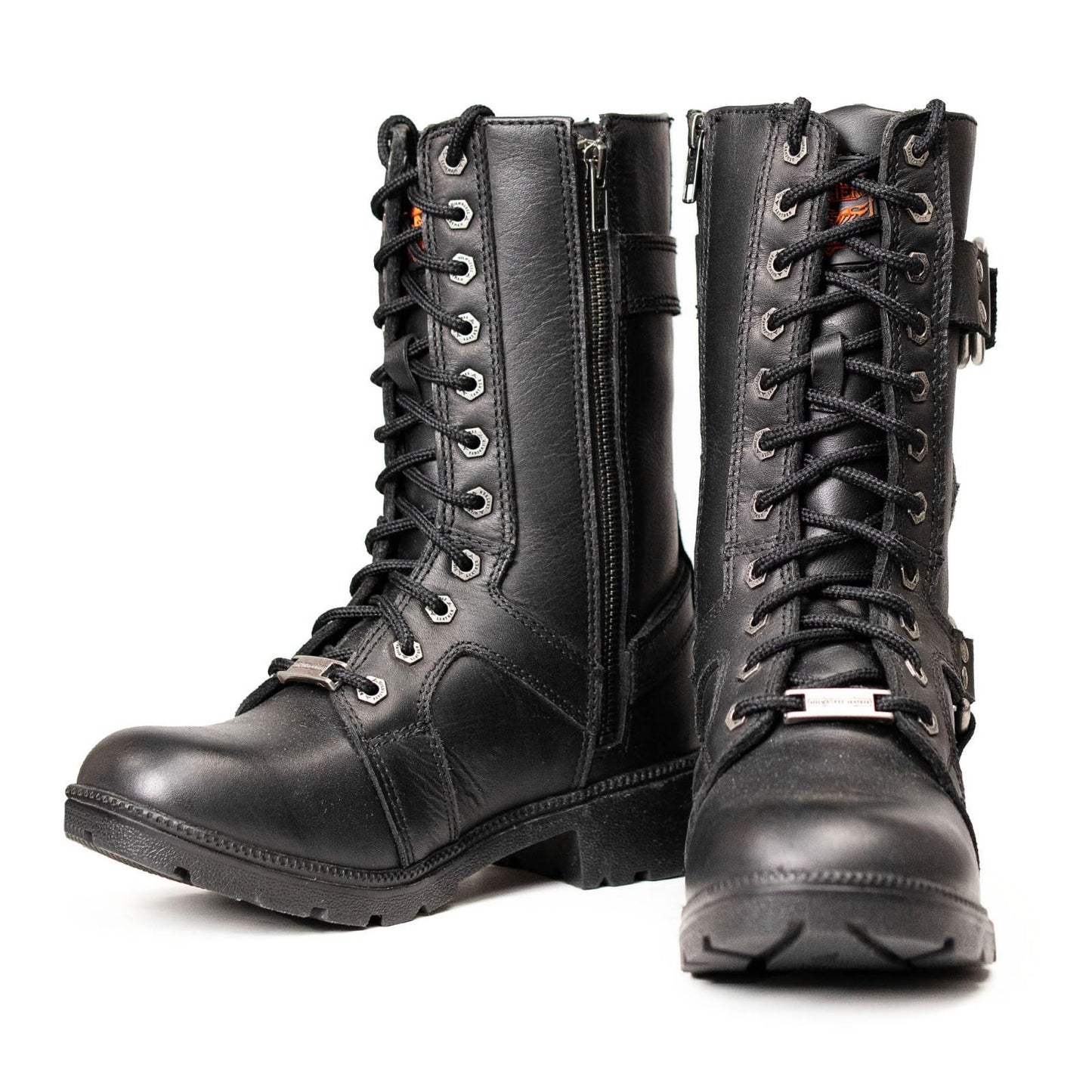 Milwaukee Leather Women’s Waterproof Leather Ring Strap Lace-To-Toe Riding Boots – Zipper Lock Design - MBL9391