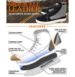 Milwaukee Leather MBM9112 Men's Black Suede with Grey Canvas Reinforced Casual Street Riding Shoes w/ Ankle Support