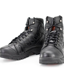 Milwaukee Leather MBM9115 Men's Black Leather 6-Inch Swat Style-Tactical Motorcycle Rider Biker Boots