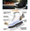Milwaukee Leather MBM9155 Men's Black Suede Leather Reinforced Street Riding Waterproof Shoes w/ Ankle Support