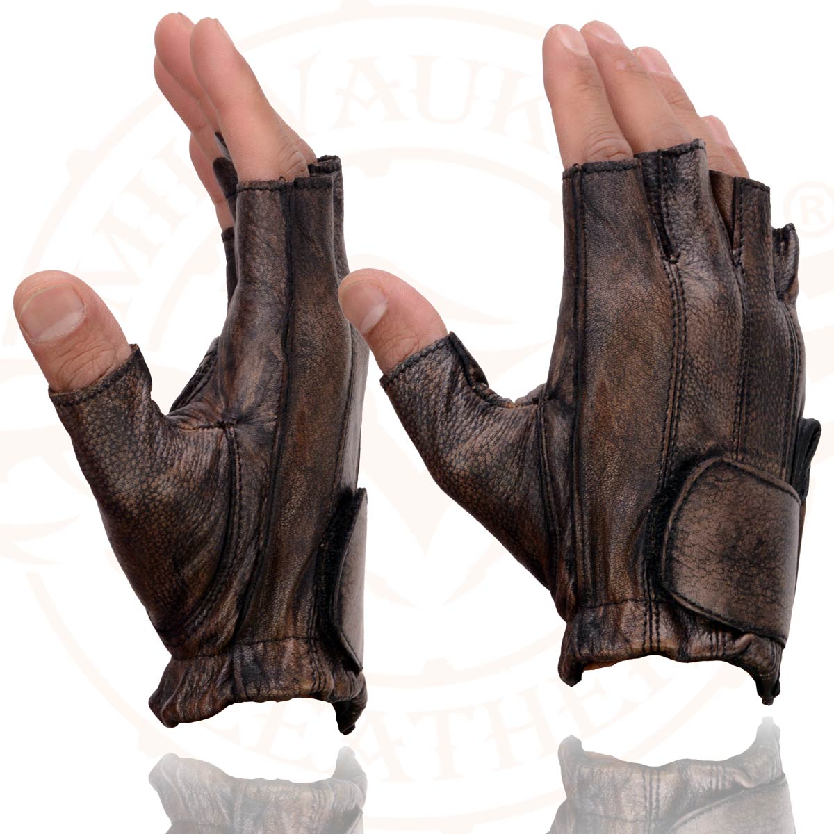 Milwaukee Leather MG7561 Men's Premium Brown Leather Gel