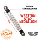 Milwaukee Leather Western Star Medallion Vest Extender - Double Chrome Chains Genuine Leather 6.5" Extension 4-PCS MLA6001SET