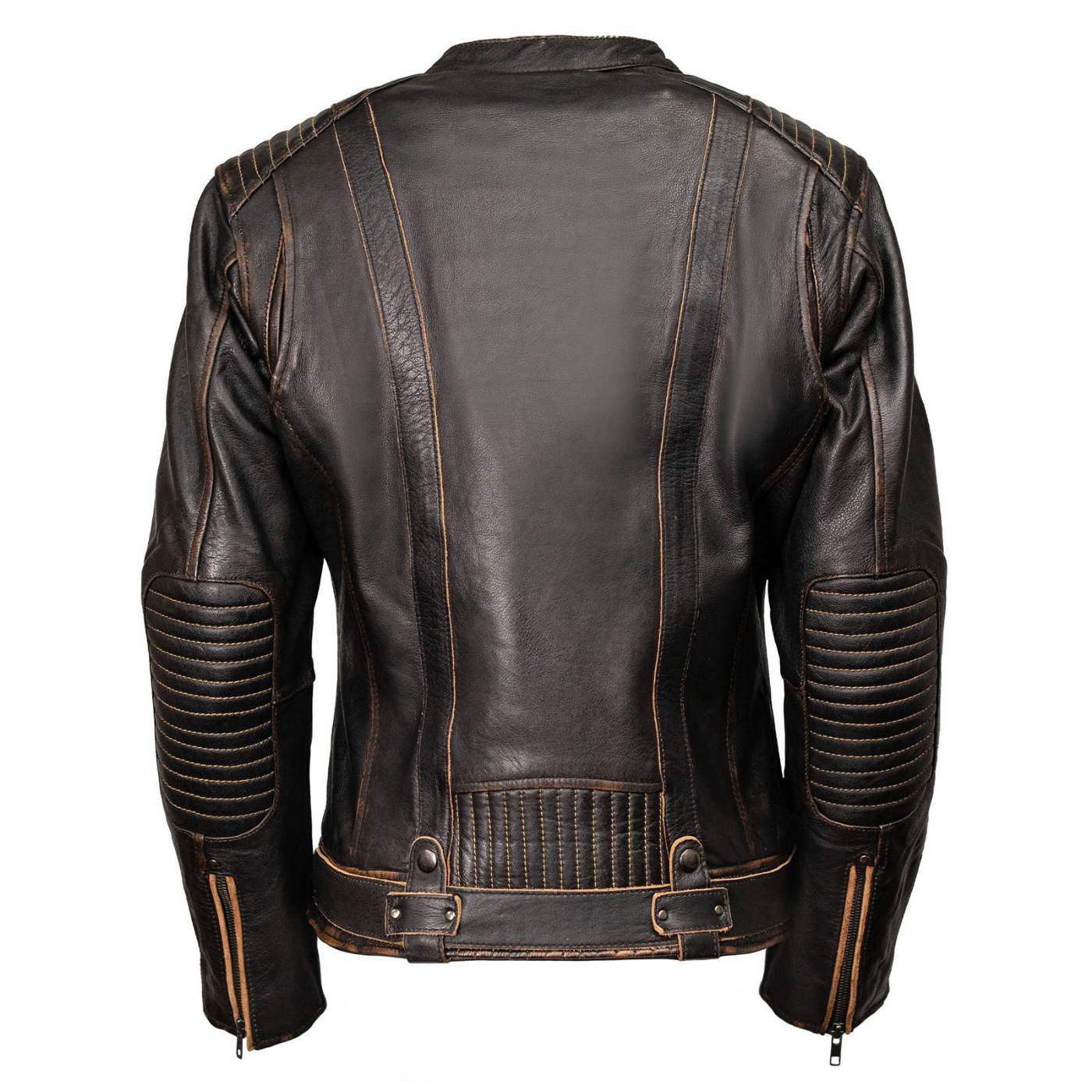 Milwaukee Motorcycle Clothing Co. Women’s Rebel Scooter Style Vinage Brown Leather Jacket w/ Mandarin Collar MMC20003