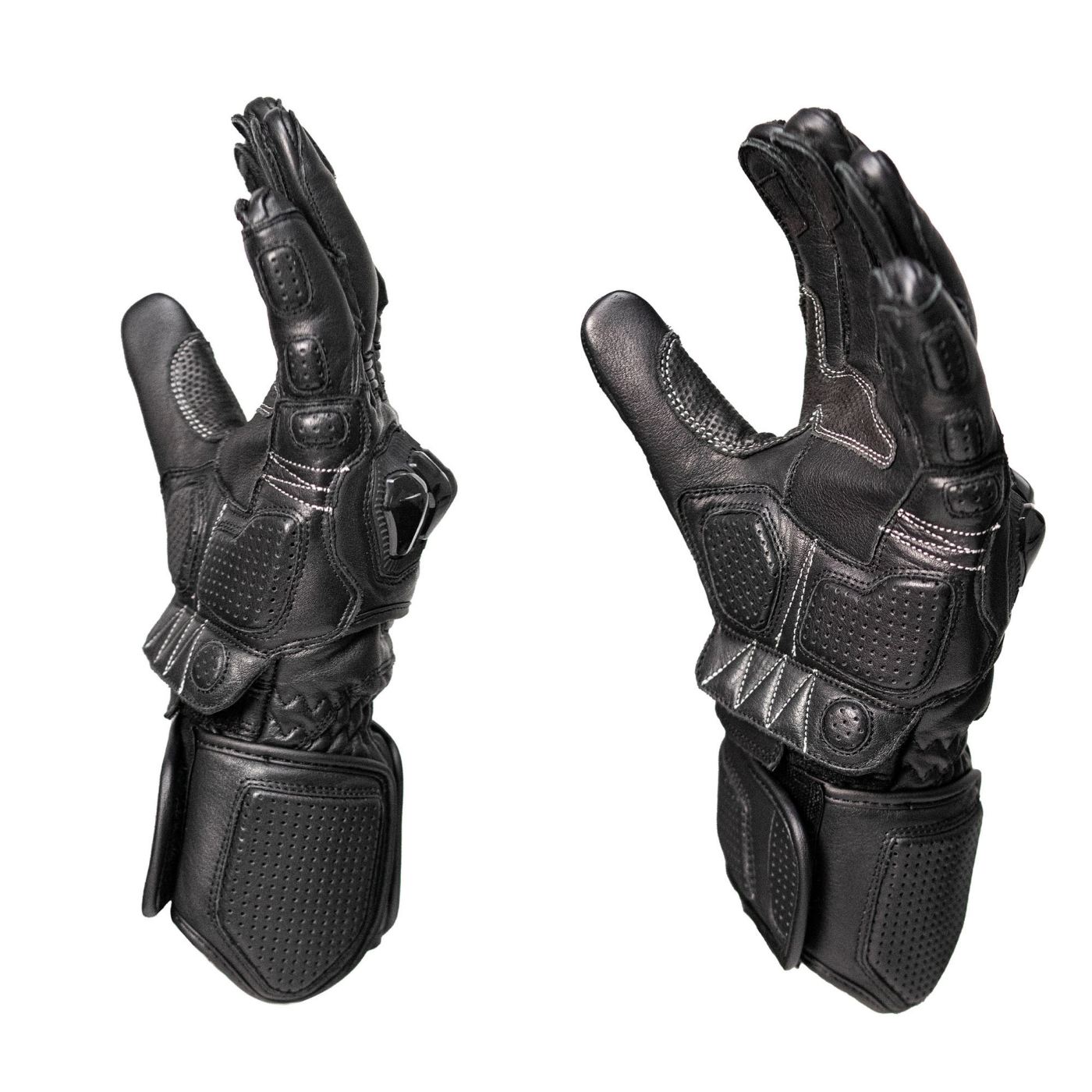 MMCC Men's Vader Racing Style Premium Leather Gauntlet Glove w/ i-Touch Technology - MMC70000