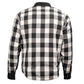 Milwaukee Leather Men’s Two-Tone CE Armored Flannel - Solid Front / Plaid Back - Reinforced w/ Aramid Fibers - MPM1673