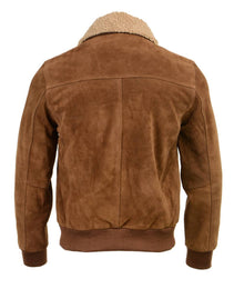 Milwaukee Leather Vintage SFM1818 Men's Classic Beige Suede Leather Fashion Coat Jacket w/ Front Zipper Closure