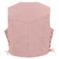 Milwaukee Leather SH2011LPNK Girls Pink Classic Three Snap Leather Vest