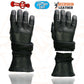 Milwaukee Leather SH870 Women's USA Deerskin Black Leather Gauntlet Winter Gloves w/ Gel Palm