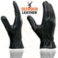 Milwaukee Leather SH886 Women's USA Deerskin Black Leather Unlined Lightweight Motorcycle Rider Gloves