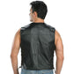 USA Leather 201L Men's Black Classic Leather Side Lace Vest