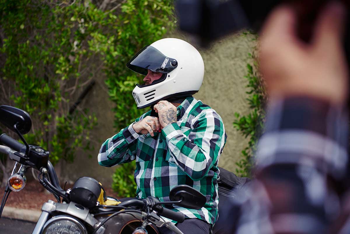 Milwaukee Leather MNG11636 Men's Flannel Plaid Shirt Green and White Long Sleeve Cotton Button Down Shirt