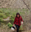 Hot Leathers FLL3002 Ladies Black and Salmon Long Sleeve Flannel