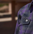 Milwaukee Leather MNG21603 Women's Casual Black with Purple Long Sleeve Casual Cotton Flannel Shirt