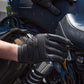 Milwaukee Leather MG7536 Men's Black ‘Cool-Tec’ Leather Gel Palm Motorcycle Hand Gloves W/ Flex Knuckles