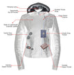 Milwaukee Leather LKL2737 Women's Black Premium Leather Motorcycle Biker Racer Style Scuba Jacket w/ Hoodie