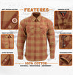 Milwaukee Leather MNG11653 Men's Brown and Beige Long Sleeve Cotton Flannel Shirt