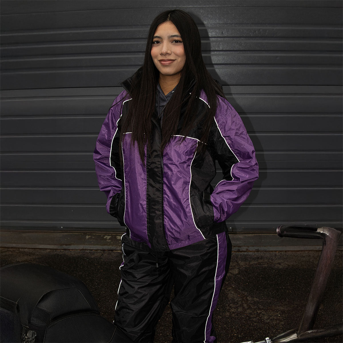 NexGen SH2222 Women's Purple and Black Oxford Water Proof