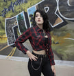 Hot Leathers FLL3009 Ladies Black and Red Flannel Long Sleeve Shirt