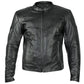 Milwaukee Leather LKM17003  Men's Premium Black Leather Motorcycle Riders Jacket with CE Armor Protecion