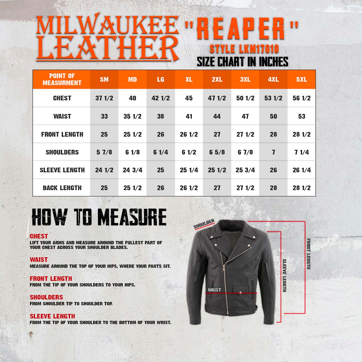 Milwaukee Leather LKM17010 Men's Reaper Premium Matte Black Leather Motorcycle Biker Riders Jacket