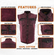 Milwaukee Leather MDM11677 Men’s Magenta Classic Button-Down Cut Off Frayed Sleeveless Casual Shirt