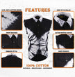 Biker Clothing Co. MDM11679 Men's Classic Black and White Tie-Dye Button-Down Frayed Sleeveless Cut Off Shirt