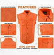 Milwaukee Leather MNG11682 Men’s Classic Orange/Beige Button-Down Cut Off Frayed Sleeveless Casual Shirt