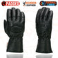 Milwaukee Leather MG7534 Men's Black Deerskin Gauntlet Motorcycle Gloves w/ Wrist Strap & Cinch Closure