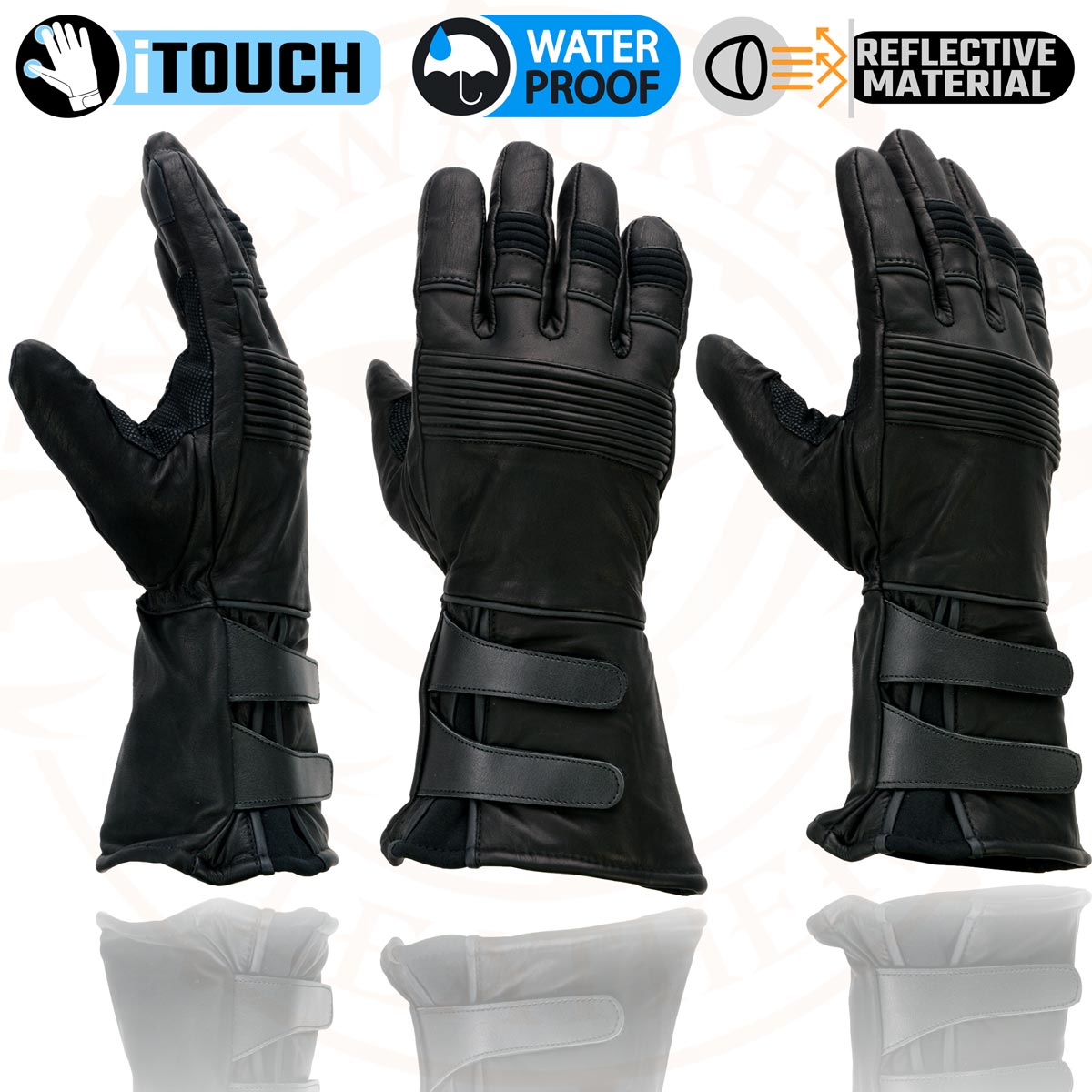 Milwaukee Leather MG7550 Men's Black Cowhide Leather