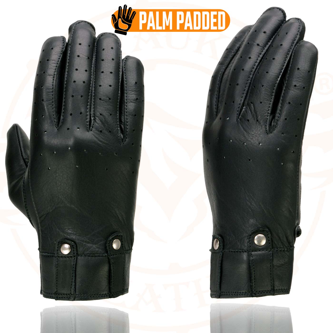 Milwaukee Leather MG7710 Women's Black Perforated Leather