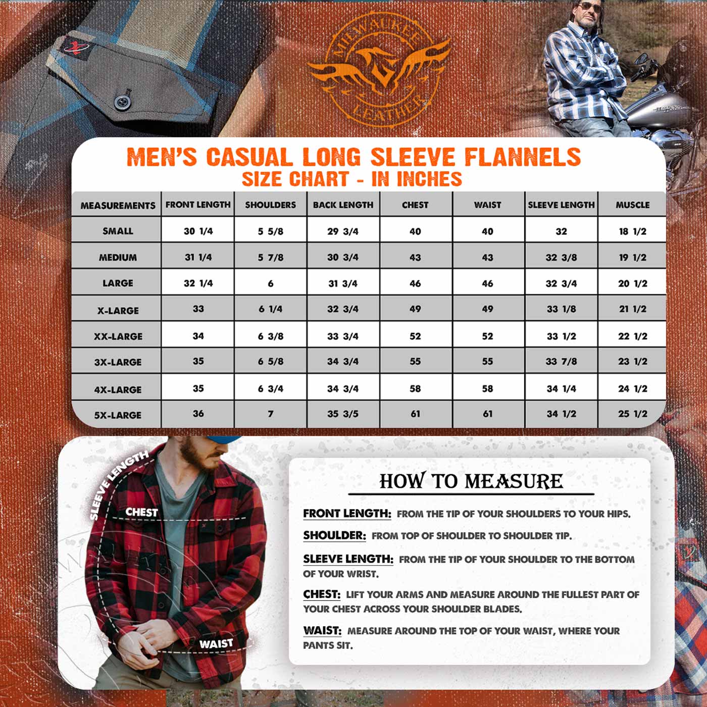 Milwaukee Leather MNG11633 Men's Flannel Plaid Shirt Black and White Long Sleeve Cotton Button Down Shirt