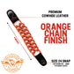 Milwaukee Leather MLA6093 Orange 4 Inch 4-PCS Vest Extender Set - Double Chrome Chains w/ Genuine Leather
