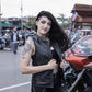 Milwaukee Leather MLL4501 Women's Tactical Swat Style Rider Leather Vest w/ Single Panel Back for Club Patches