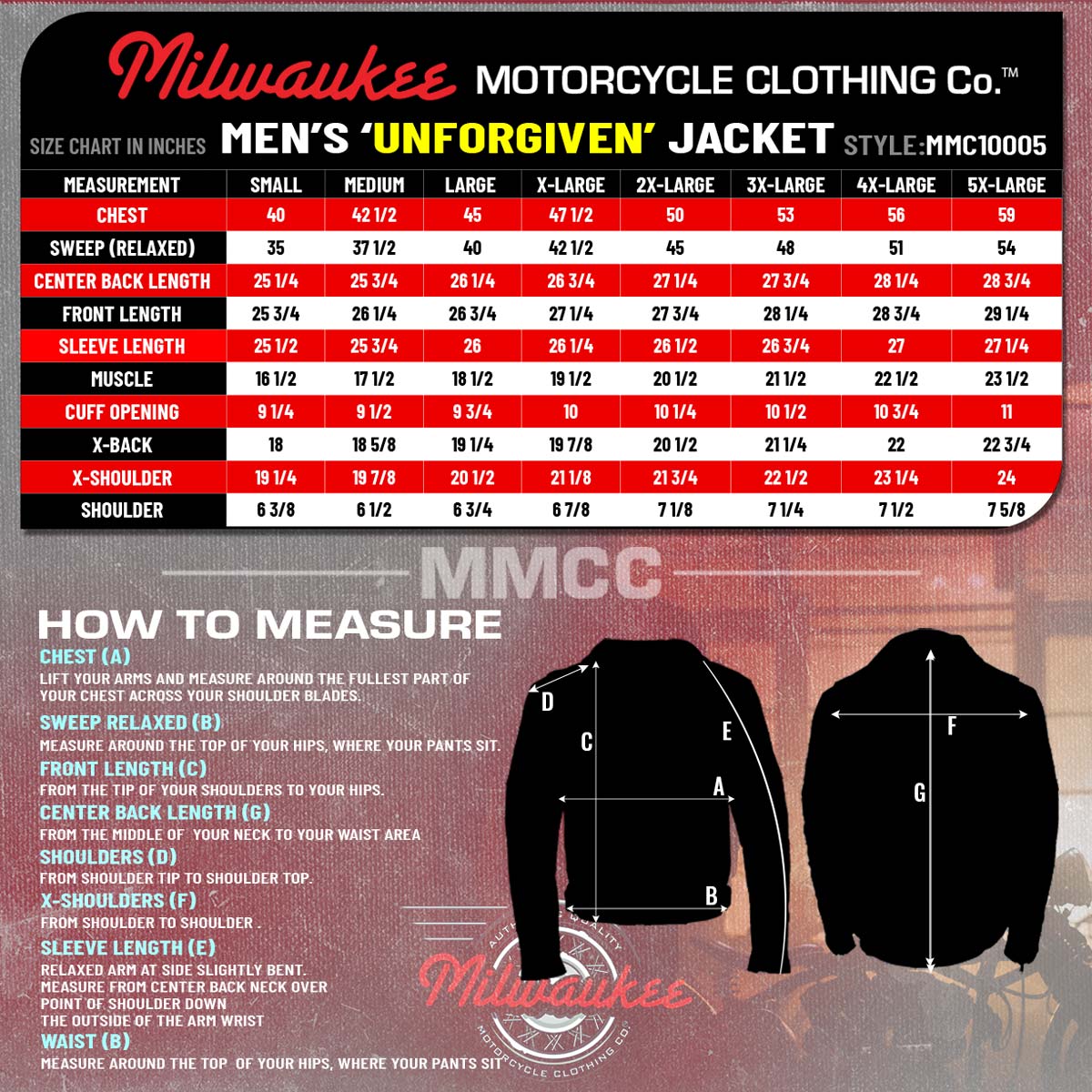 Milwaukee Motorcycle Clothing Co. Men's Unforgiven MC Style Vintage Brown Leather Jacket w/ Lapel Collar MMC10005